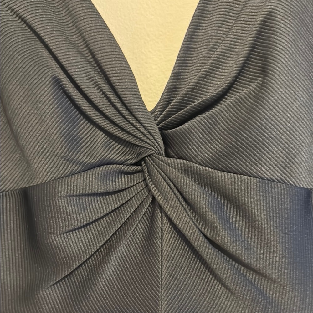 Night Way A-line gold Zipper Back Knot Mini Dress - Picture 5 of 16